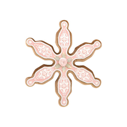 20" Hanging Pink Snowflake Ornament