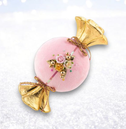 Santa's Sweet Shoppe Collection - 15" Pink Round Candy Wrapper