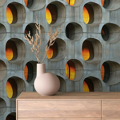 Brutalist Sunset Grid