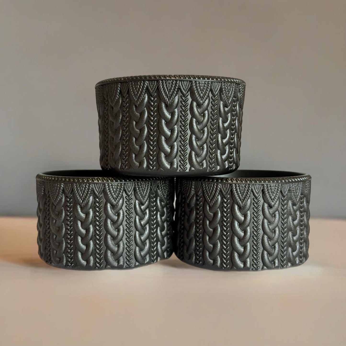 Onyx Shimmer Metallic Macrame Tumbler Boot -Fall fits 20-40oz