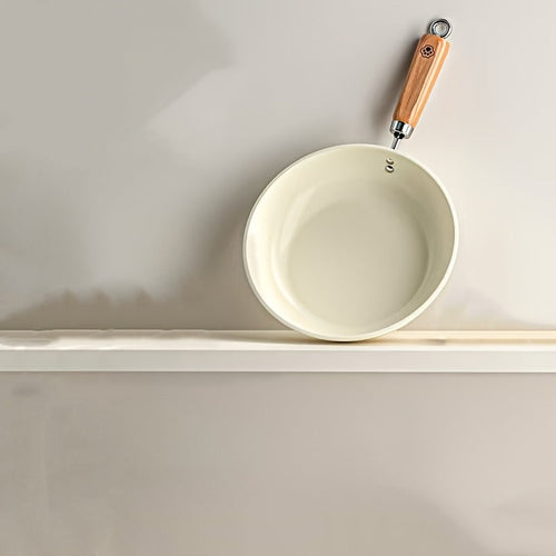 NonStick Ceramic Skillet with Wooden Handle  Versatile Cookware