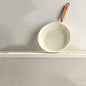 NonStick Ceramic Skillet with Wooden Handle  Versatile Cookware