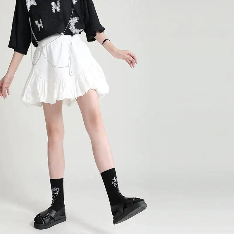 High-Waist Bubble Bud Cloud Skirt in Fashion Style