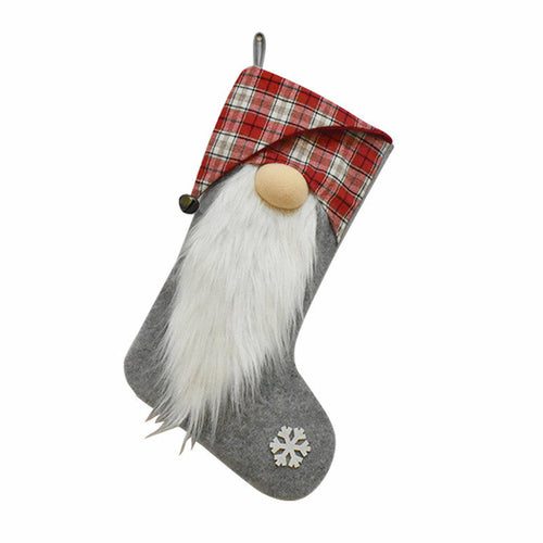 Christmas Stockings Xmas Tree Fireplace Decorative Socks | Happy | Kitchen + Metal