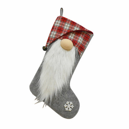 Christmas Stockings Xmas Tree Fireplace Decorative Socks | Happy | Kitchen + Metal