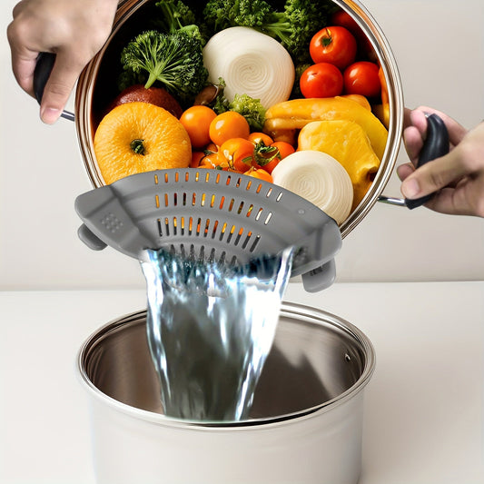 Versatile ClipOn Plastic Strainer for Kitchen Pots | Kitchen Essentials | Kitchen + Metal