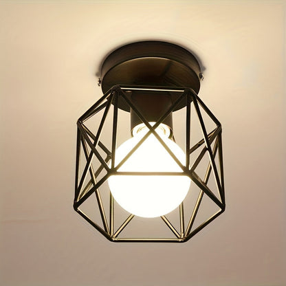 Modern Nordic Black Geometric Ceiling Light  E27 Base