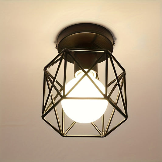 Modern Nordic Black Geometric Ceiling Light  E27 Base