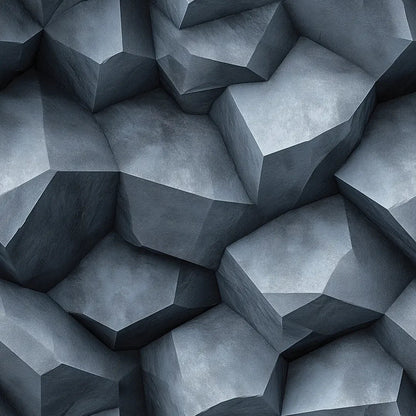 Urban Slate Geo-Structure Mural