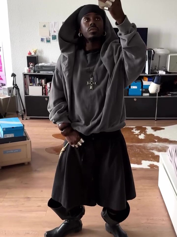 Men's Casual Hooded Loose Sweatshirt