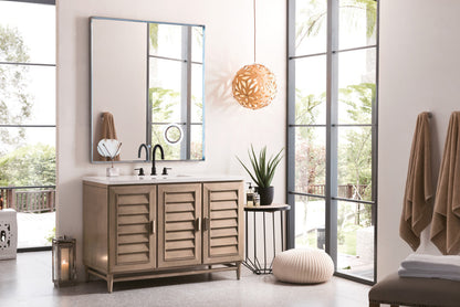 Portland 48" Single Vanity Cabinet, Whitewashed Walnut