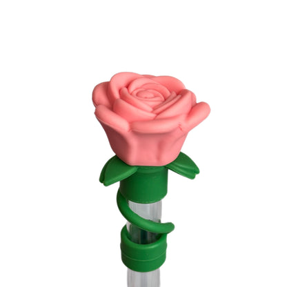 3D Rose Straw Toppers