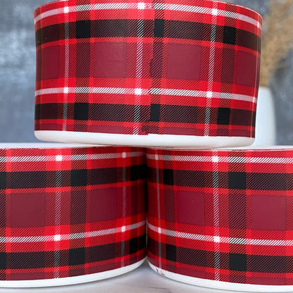 RED PLAID Tumbler Boot -fits 20-40oz