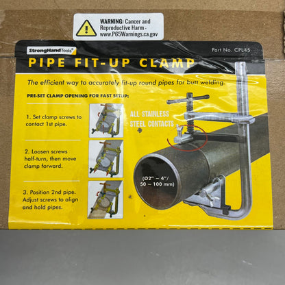 STRONG HAND TOOLS Pipe Fit-Up Clamp Lightweight & Compact  2-4" Pipe CPL45