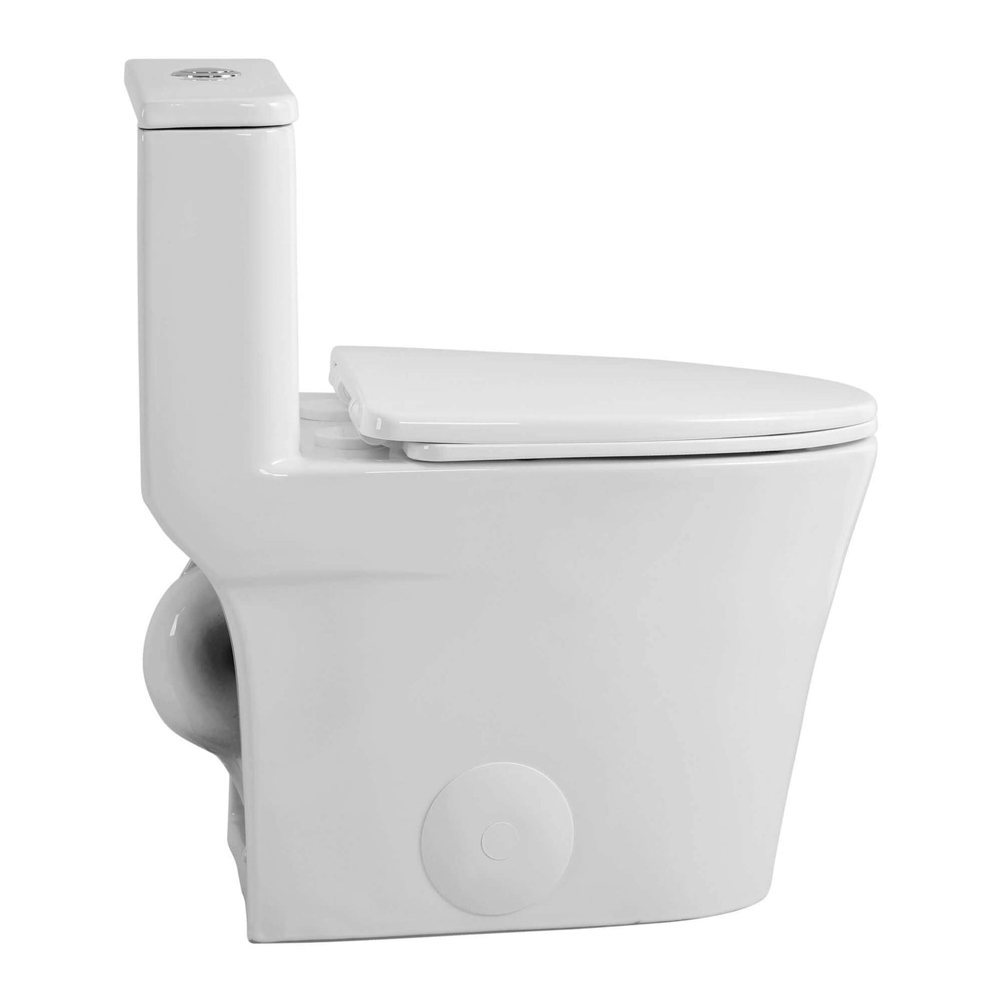 Fine Fixtures MOTB18W One-Piece Toilet – 1.28 GPF Round White Design