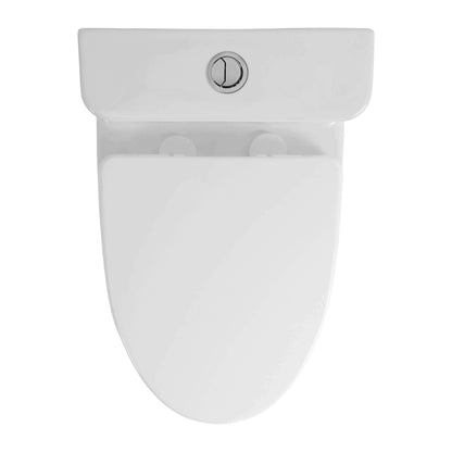 Fine Fixtures MOTB18W One-Piece Toilet – 1.28 GPF Round White Design