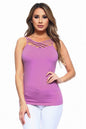 Womens Seamless Triple Criss-Cross Front Cami