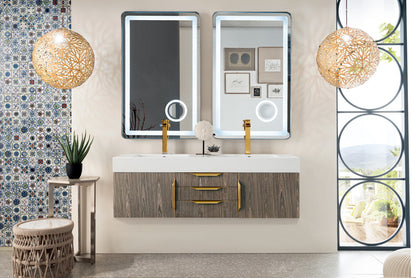 Columbia 59" Double Wall Mount Vanity Cabinet