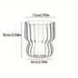 Elegant MultiUse Glass Cup with Vertical Stripes
