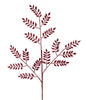 30"L DIAMOND/GLITTER LEAF SPRAY RED