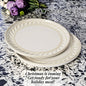 Artena Floral Embossed Ceramic Dinner Plate Set  27cm  22cm Microwave
