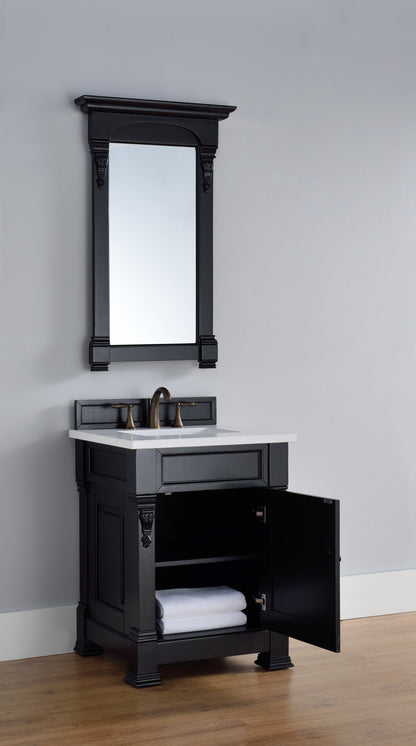 Brookfield 26" Single Vanity Cabinet, Antique Black