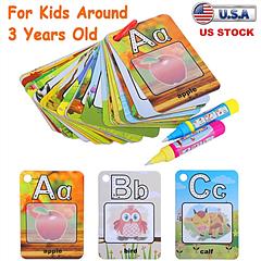Alphabet Water Coloring Cards with 2 Magic Water Pens
