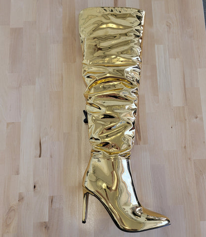INC Gold Boots Sz 6