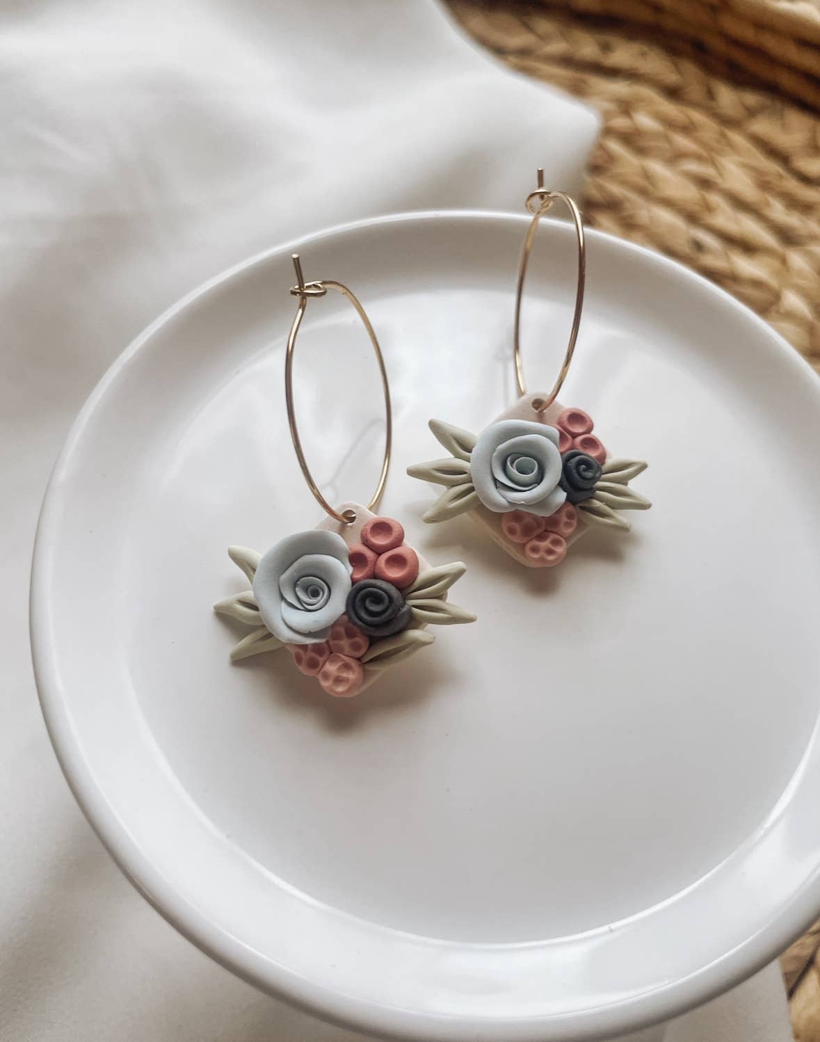 Placed by Grace - Spring Floral Hoop Earrings