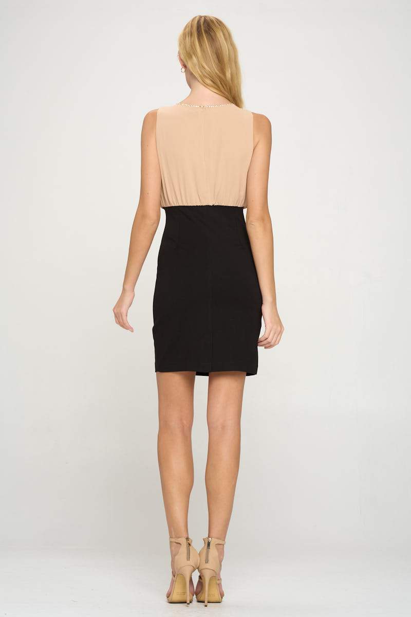 Sleeveless Two-Tone Fitted Dress | Apparel | Kitchen + Metal