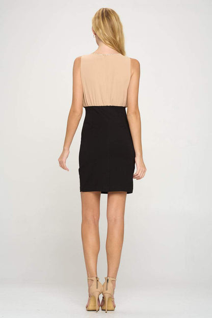 Sleeveless Two-Tone Fitted Dress | Apparel | Kitchen + Metal