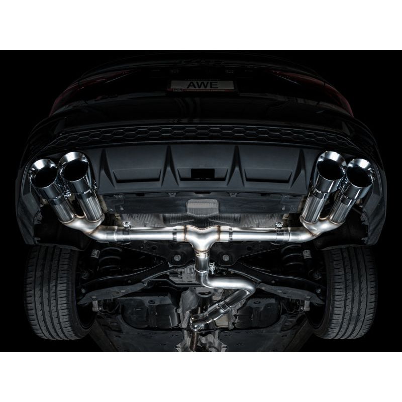 AWE 22-24 Audi 8Y S3 Track Edition Exhaust  - Chrome Silver Tips