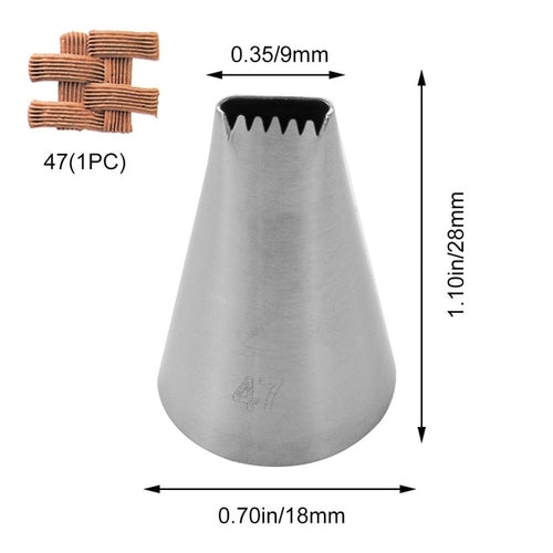 1/3PCS Basket Weave Tips Icing Piping Nozzle