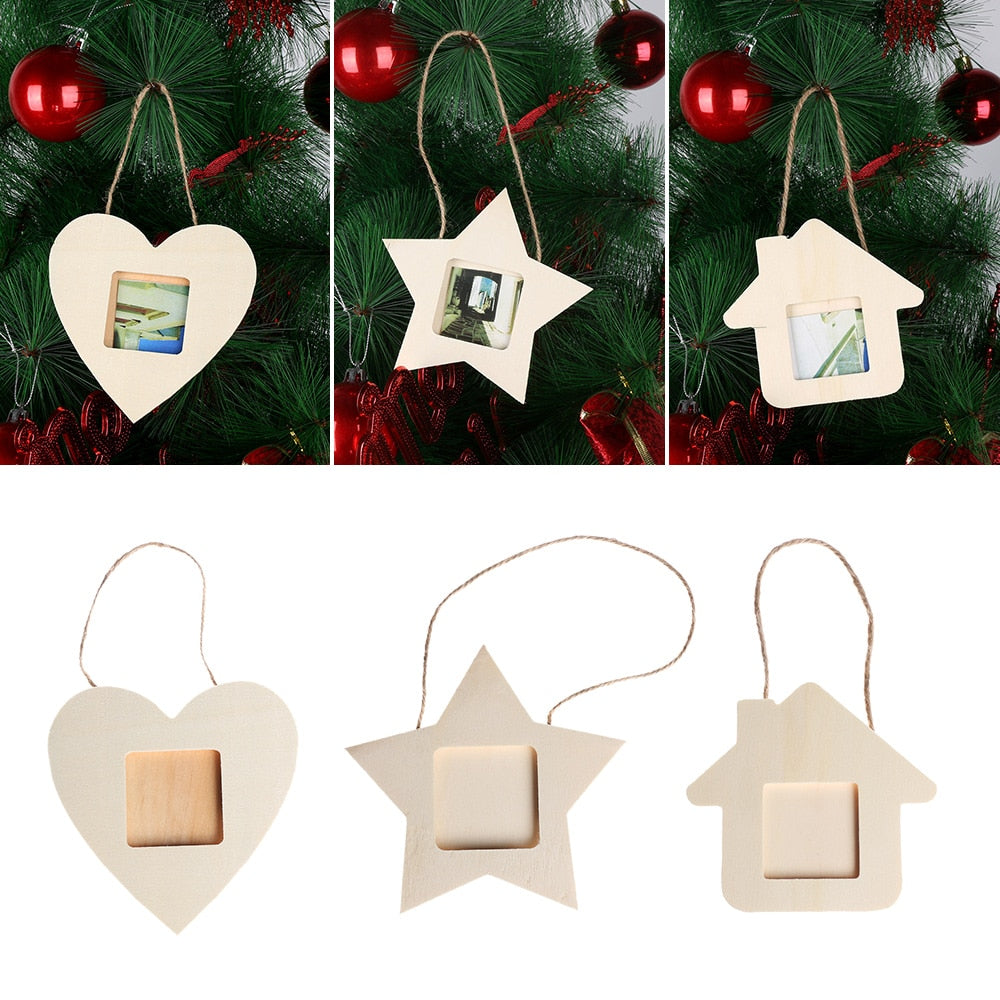 1/3pcs Paintable Wooden Picture Frame Wood Wall