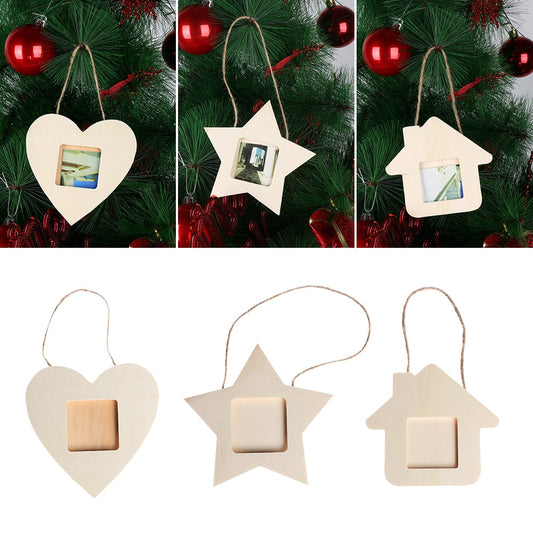 1/3pcs Paintable Wooden Picture Frame Wood Wall