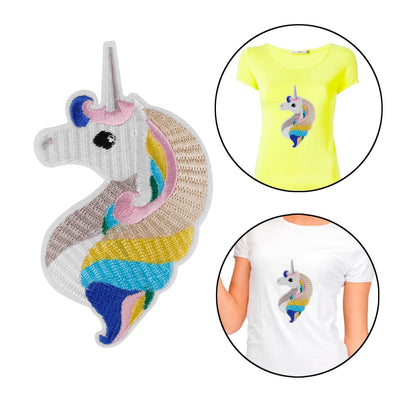 1/5PCS 6.7*11.7 cm Unicorn DIY Cloth Badges