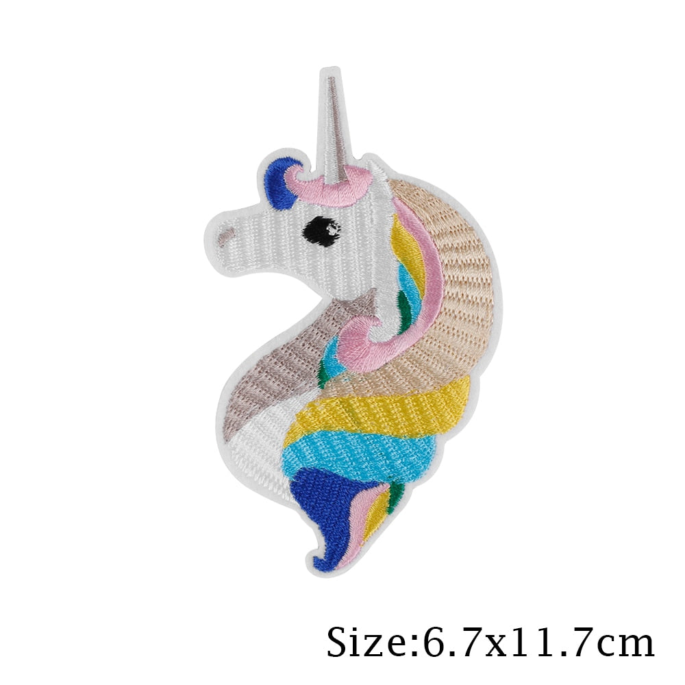 1/5PCS 6.7*11.7 cm Unicorn DIY Cloth Badges