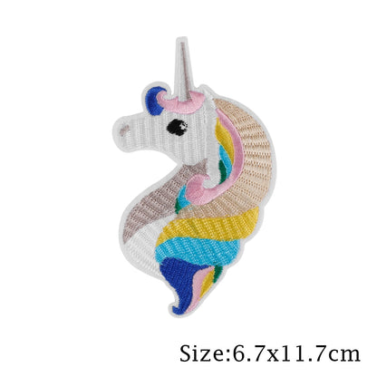 1/5PCS 6.7*11.7 cm Unicorn DIY Cloth Badges