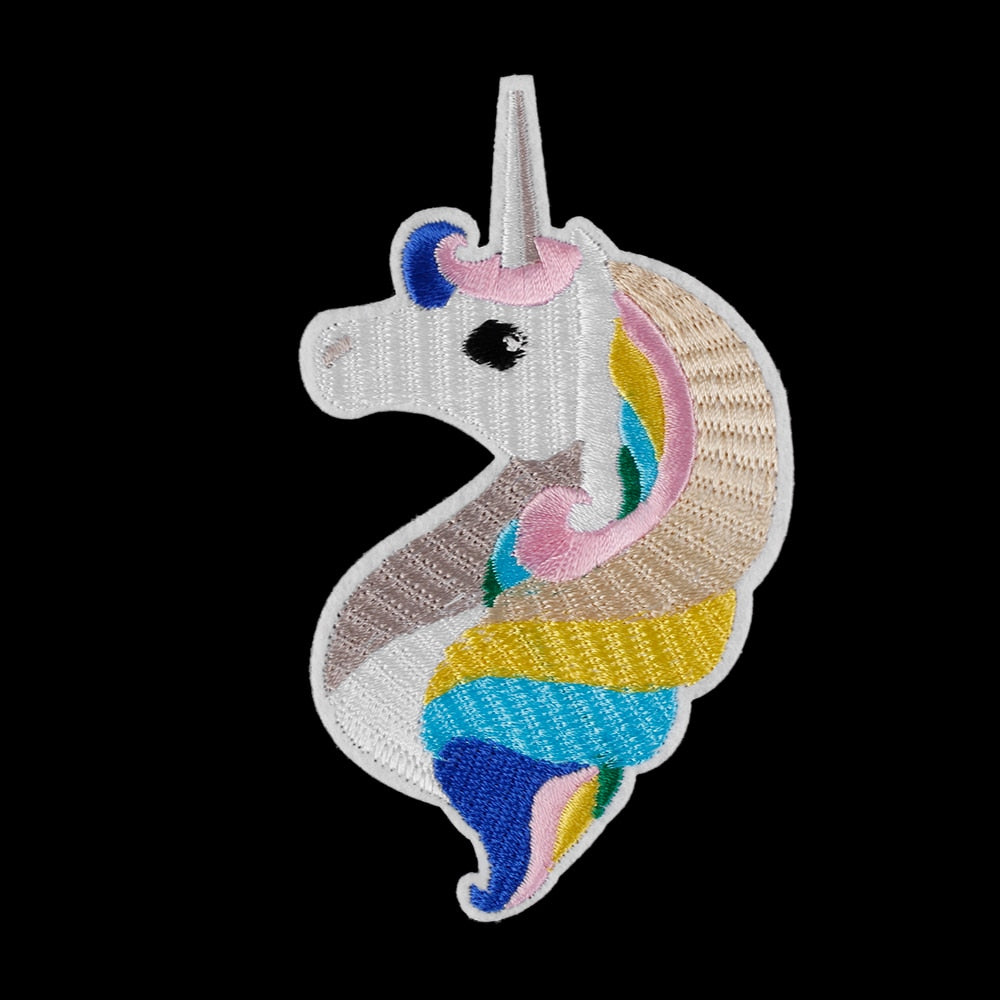 1/5PCS 6.7*11.7 cm Unicorn DIY Cloth Badges