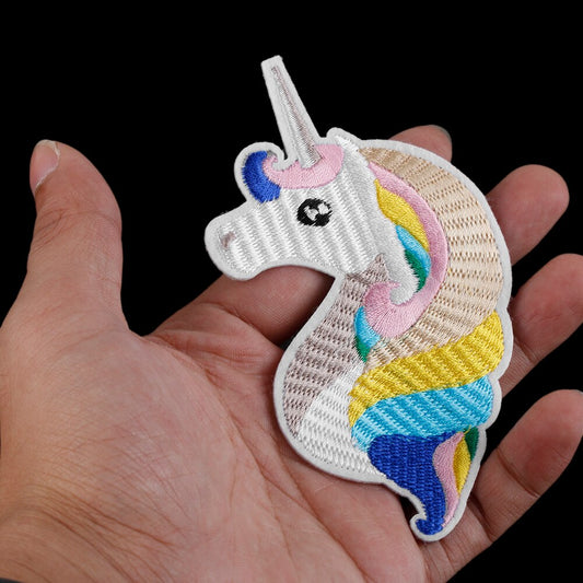 1/5PCS 6.7*11.7 cm Unicorn DIY Cloth Badges