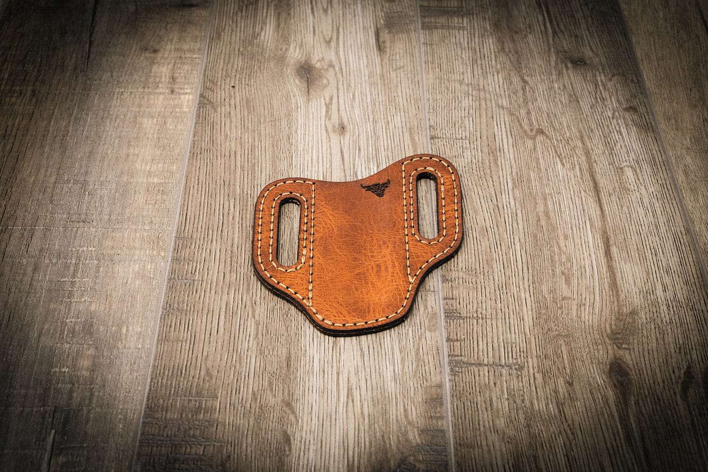 Custom Leather Knife Sheath - Chestnut Brown