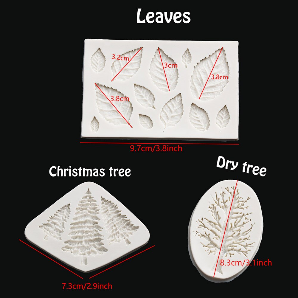 1 Pc Home DIY Chocolate Tree Leaves Shape Cake