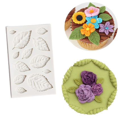 1 Pc Home DIY Chocolate Tree Leaves Shape Cake