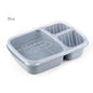 1 Pcs 3 Compartment Wheat Straw Picnic