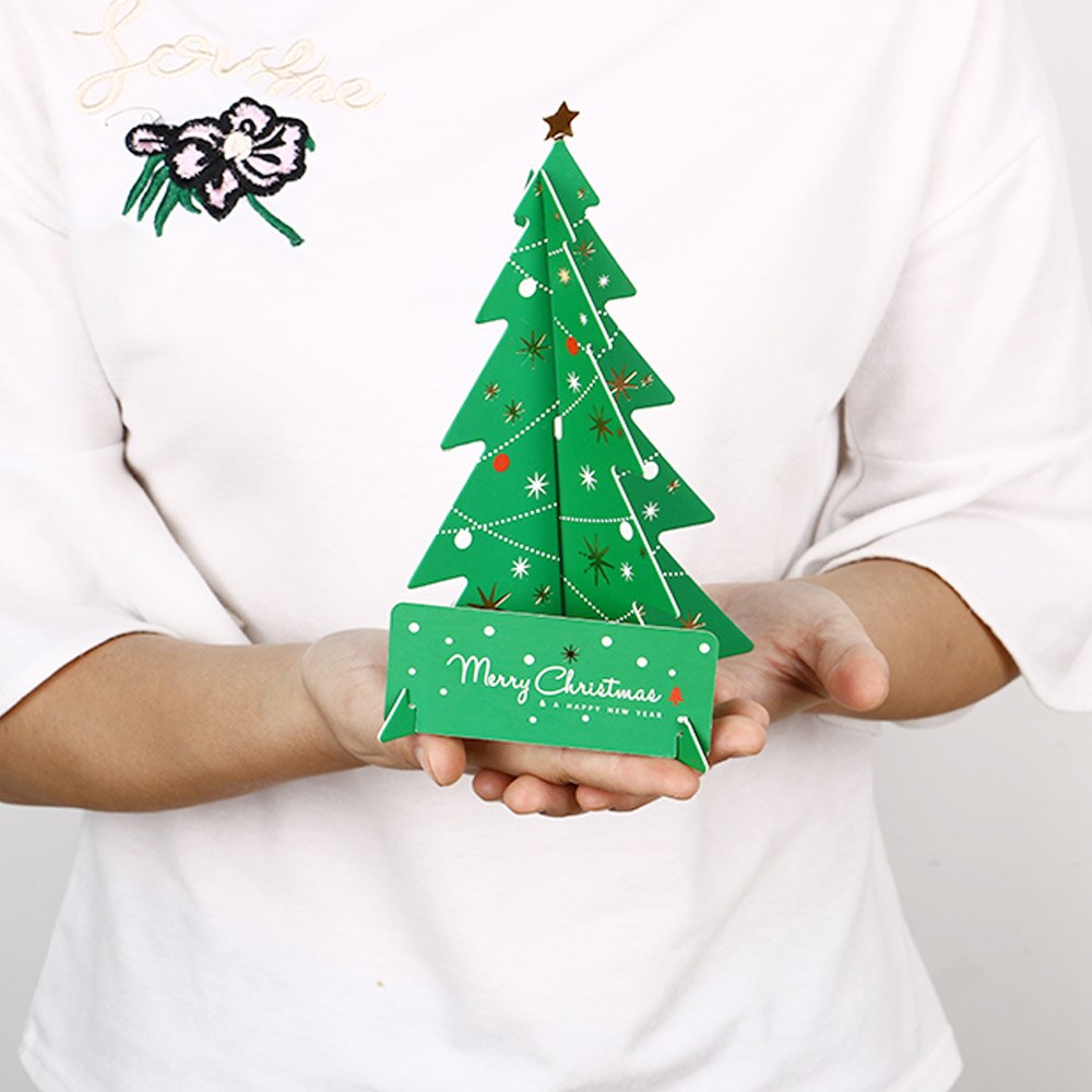 1 Pcs Pop Up 3D Christmas Cards Birthday Thanks