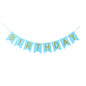 1 Set Wooden Glitter Happy Birthday Bunting Banner