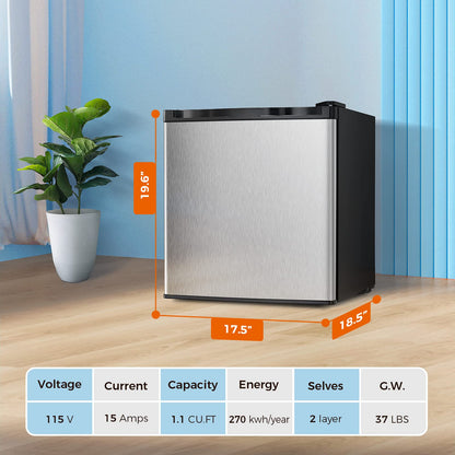 Kismile Upright Freezer,3.0 Cu.ft Mini Freezer with Reversible Single Door