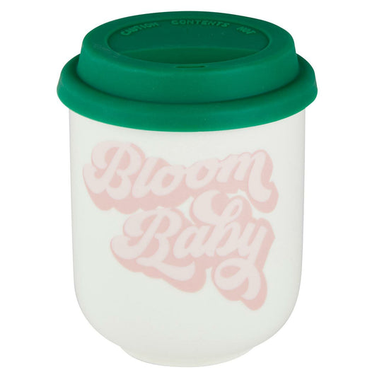 Bloom Baby Ceramic To Go Mug | Holds 16 oz. | Eco Mug with Silicone
