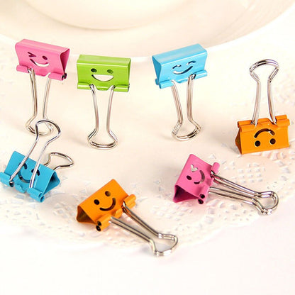 10 Pieces Hot Sale 19mm Smile Metal Binder Clips