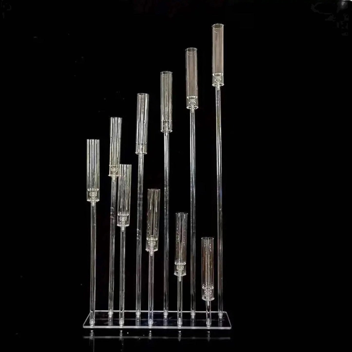 10-Arm Neat Acrylic 50" Tall Wedding Candelabra Centerpiece